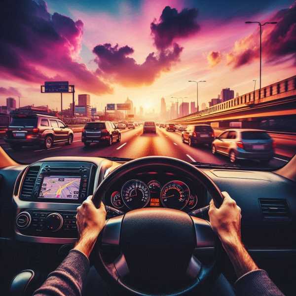 Car driver view